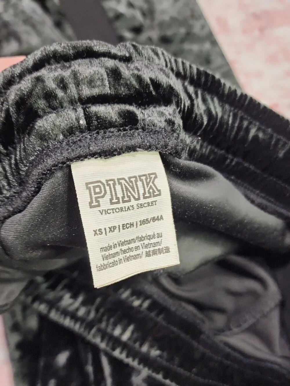 Victoria's Secret PINK Crushed Velvet Skinny Jogger Pants XS